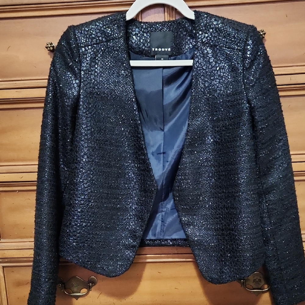 Trouve Midnight Shimmer Blazer